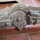 Carved wooden pediment