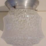 White clichy glass ceiling lamp