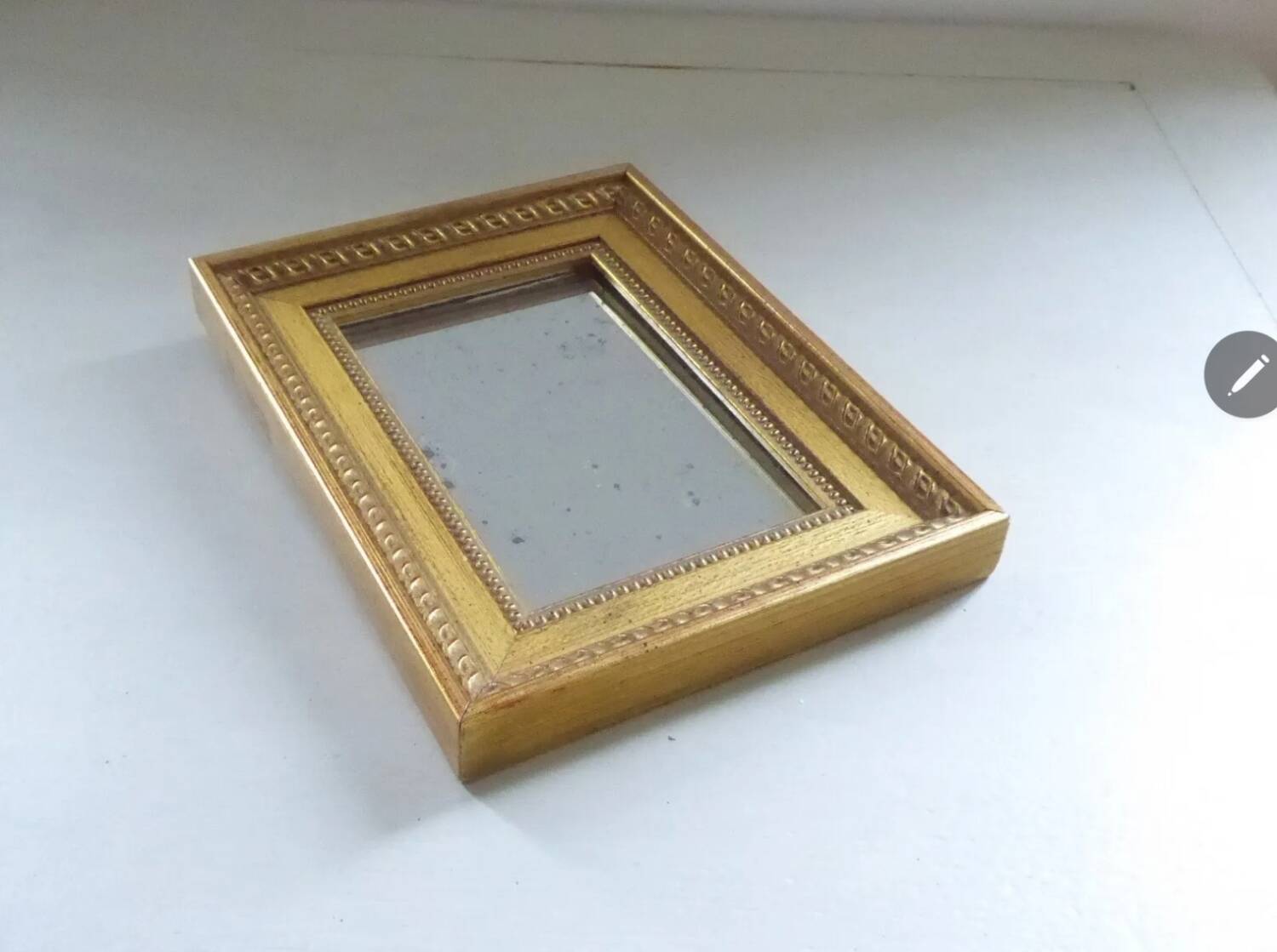 Small mercury mirror Wooden frame