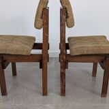 Pair of Rietveld Style Chairs with Adjustable Seat and Backrest, 1950s