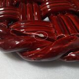 Trifle and 2 bottle coasters, woven ceramic