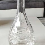 Lorraine crystal design carafe/gérard model. empire style decor. height 28 cm