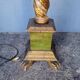 Lampadaire bois sculpté doré polychromé ep 1940