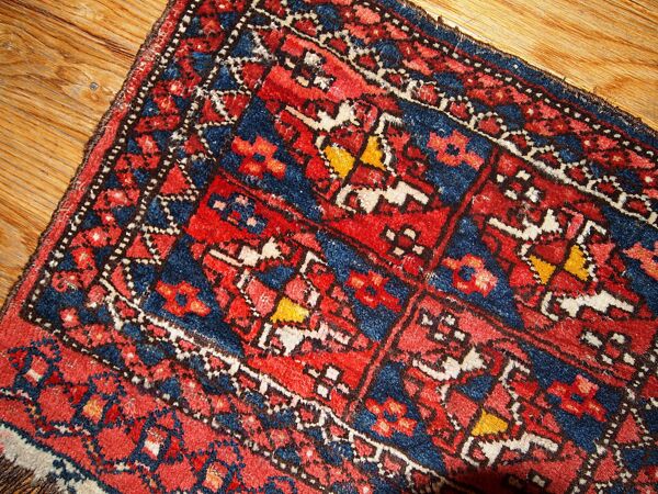 Carpet Uzbek 42 cm x 48cm 1870 s