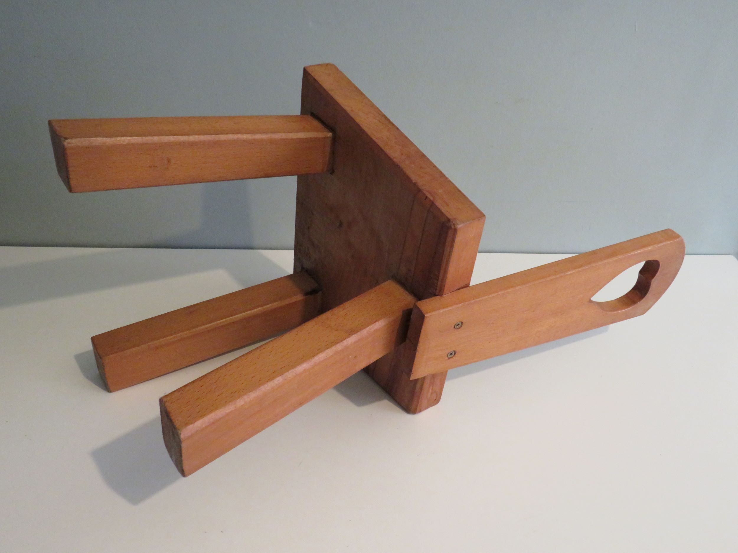 Low stool with backrest Belgium 1970s