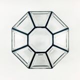 Plafonnier en verre et laiton de style Mid-Century, provenant de Limbourg, en Allemagne, années 1960