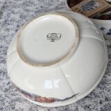 Vintage Sarreguemines earthenware salad bowl - Obernai decor