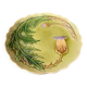 Thistle-decorated barbotine plate