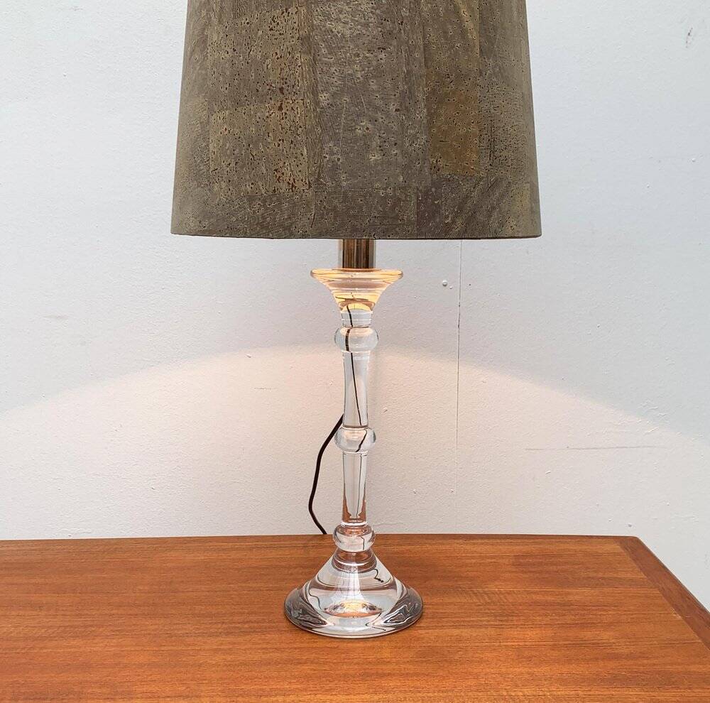 Mid-century German Tiffany glass table lamp by Ingo Maurer, 1960s.