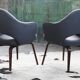 Eero Saarinen Knoll armchair upholstered in grey wool from the middle of the century