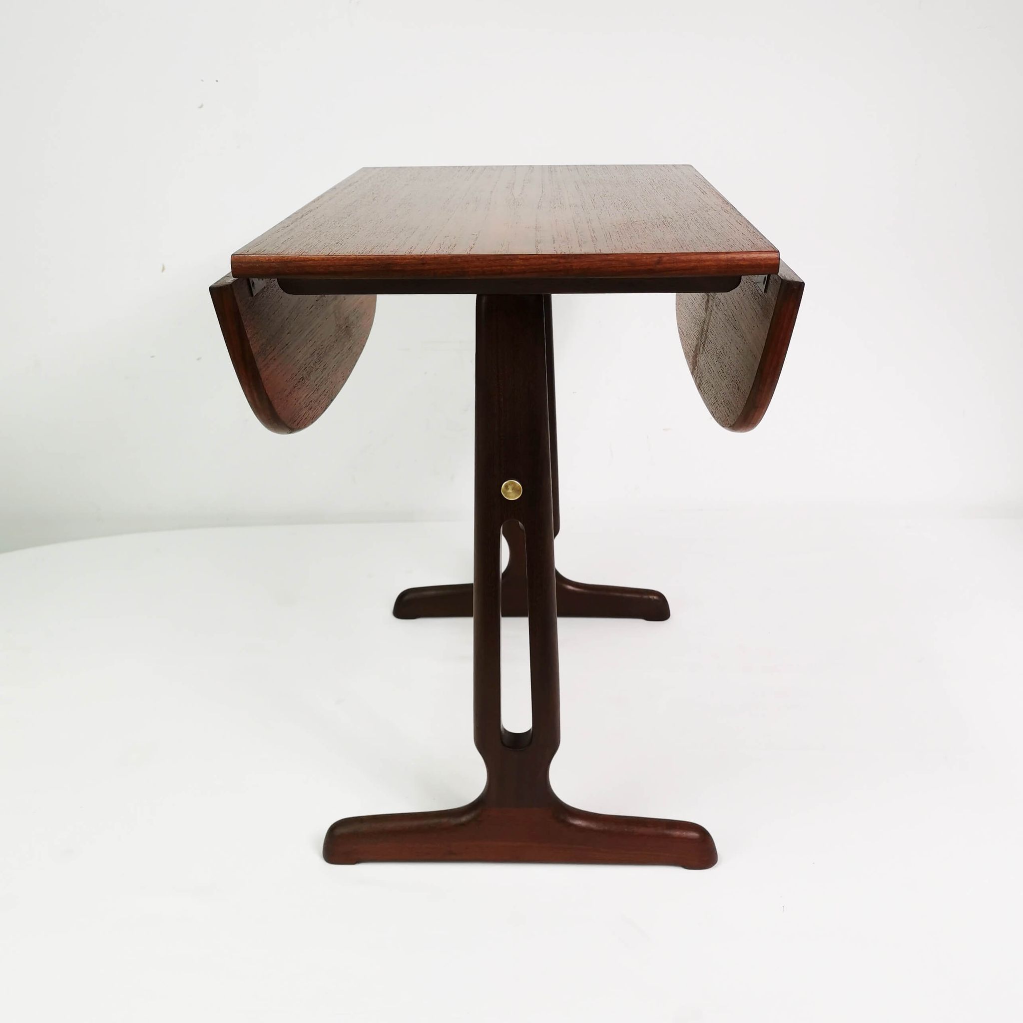 Teak & rosewood extendable table, Denmark, 1960s