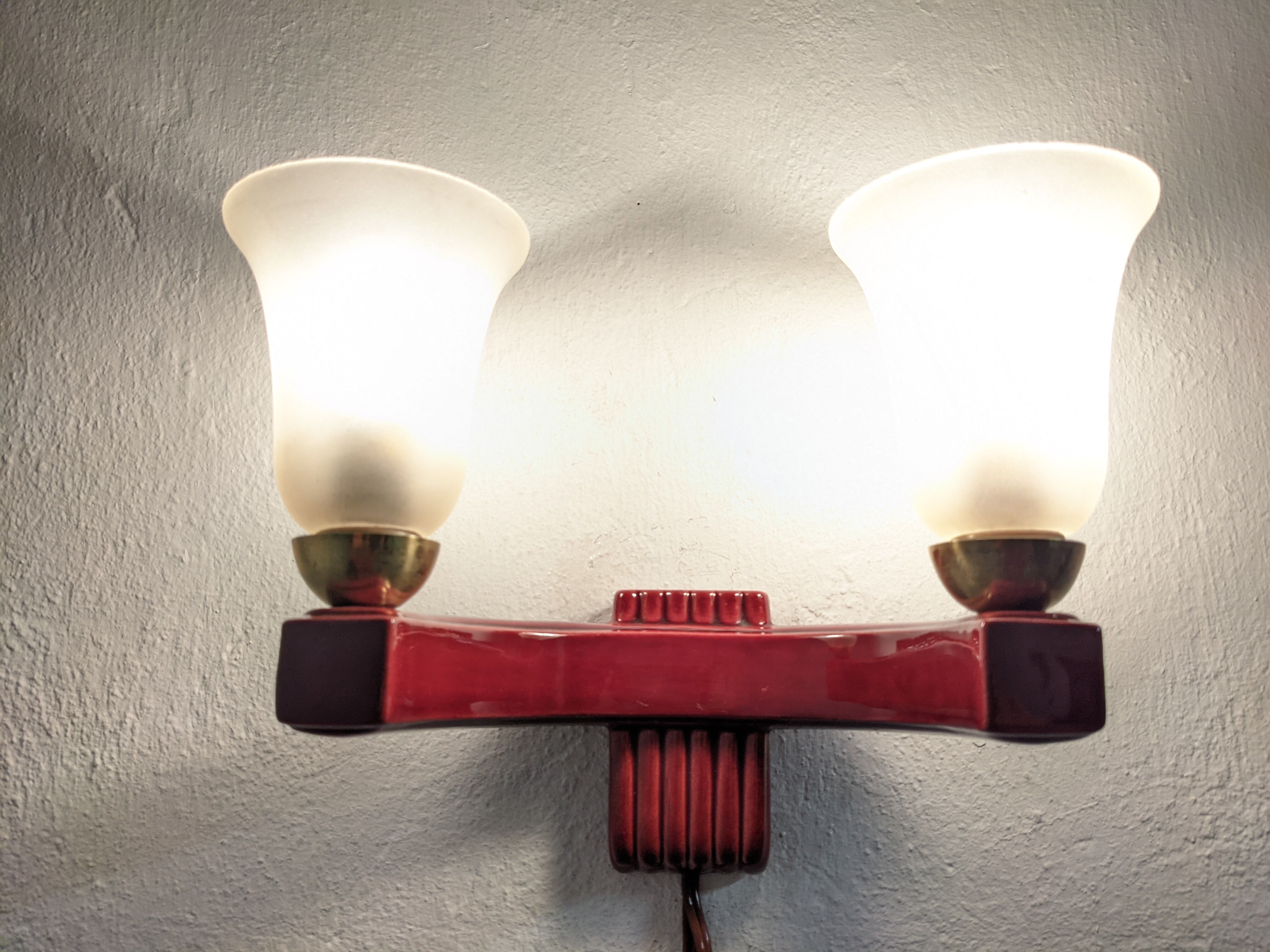 Ceramic art deco style applique