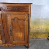 Louis XV high sideboard in cherry wood, Louis XV style
