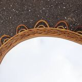 Extra large rattan mirror design Italy