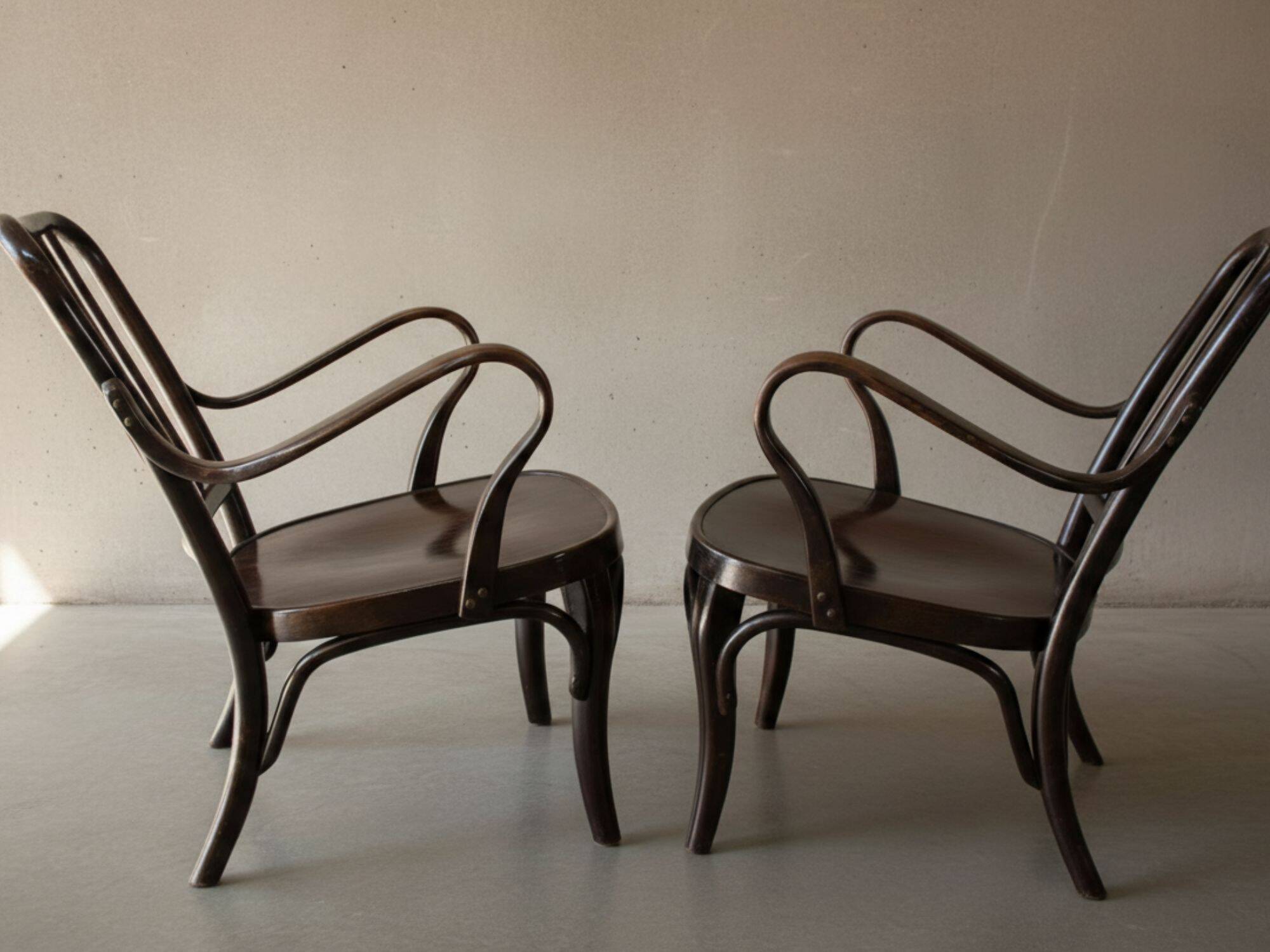 Pair of armchairs No. 752 by Josef Frank for Thonet, 1930s