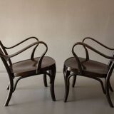 Pair of armchairs No. 752 by Josef Frank for Thonet, 1930s