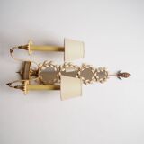 Neoclassical laurel wreath wall lamps, 1960s set of two