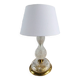 Crystal and brass lamp