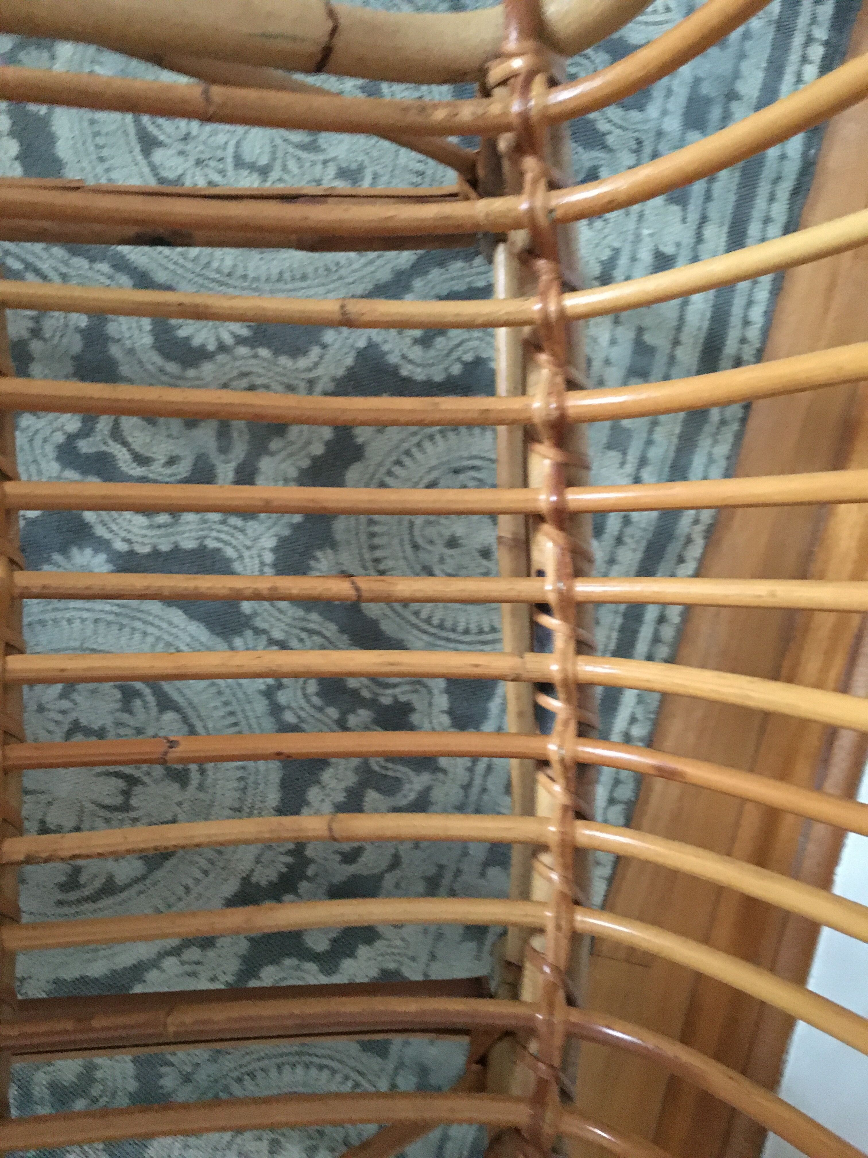 1960 rattan basket chair