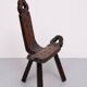 Brutalist tripod Spanish stool 1950s