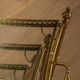 Set of 3 vintage Hollywood Regency nesting tables with brass frame and glass tops (1960s)