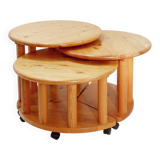 Ensemble de 3 tables d'appoint vintage, dans le style de Rainer Daumiller