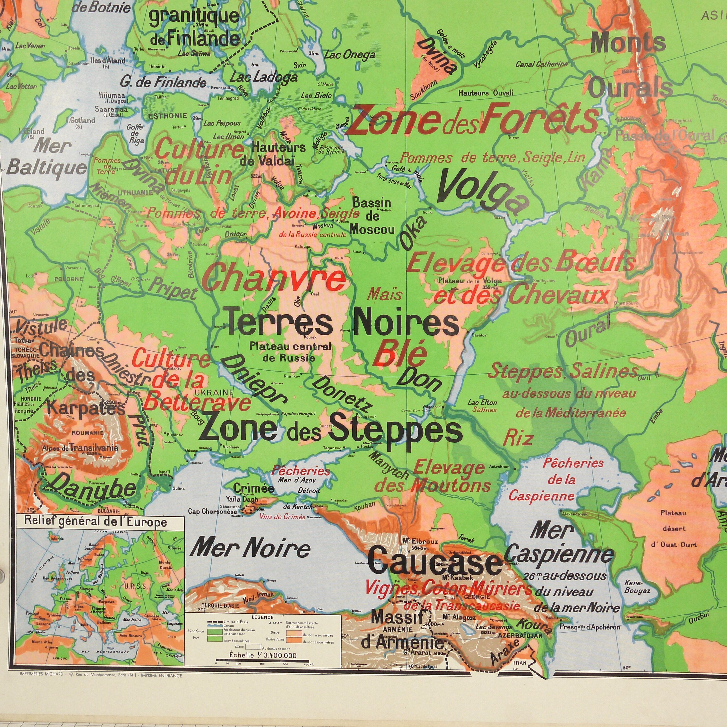 Vidal-Lablache - USSR and Finland map