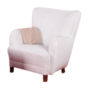 fauteuil en laine vintage