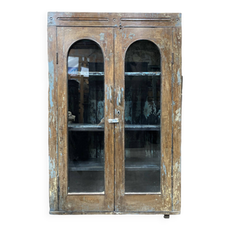 Weathered teak display case