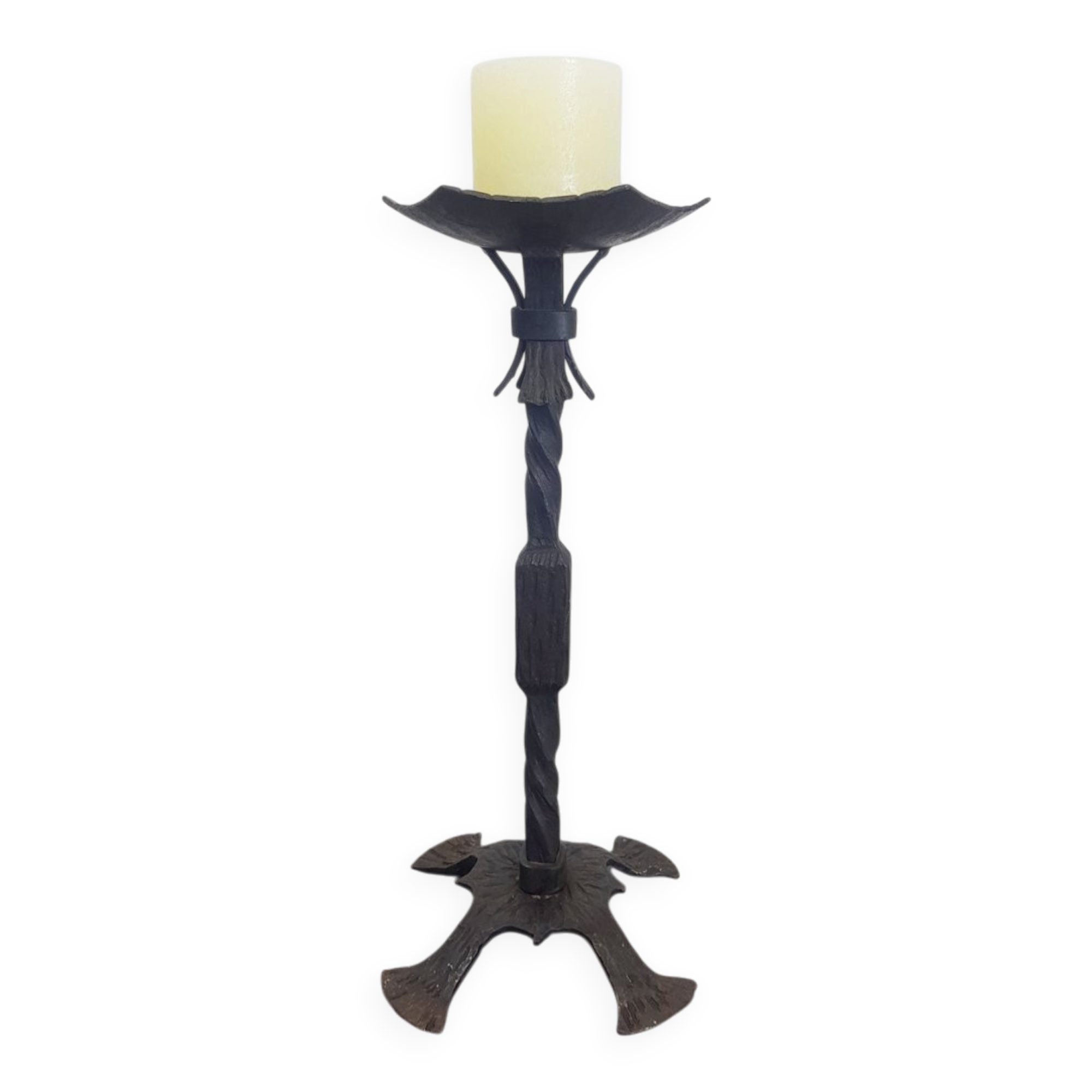 Brutalist Cast Iron Candleholder, Germany, 1960s