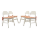 Set of four beech chairs, Italian design, 1970s, production: Italy