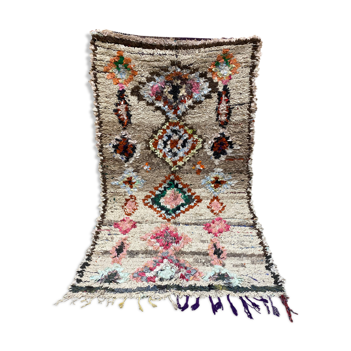 Tapis multicolor en tissu 135x240cm