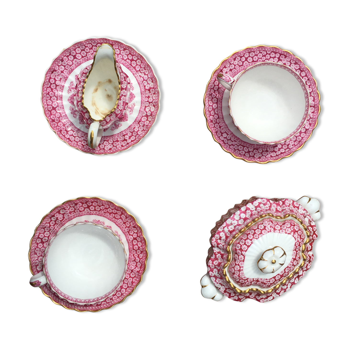 19th century English porcelain tea service