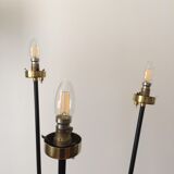 Italian 3-branch lamppost with opaline 1960