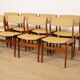 8 dining chairs | rosewood | reupholstered