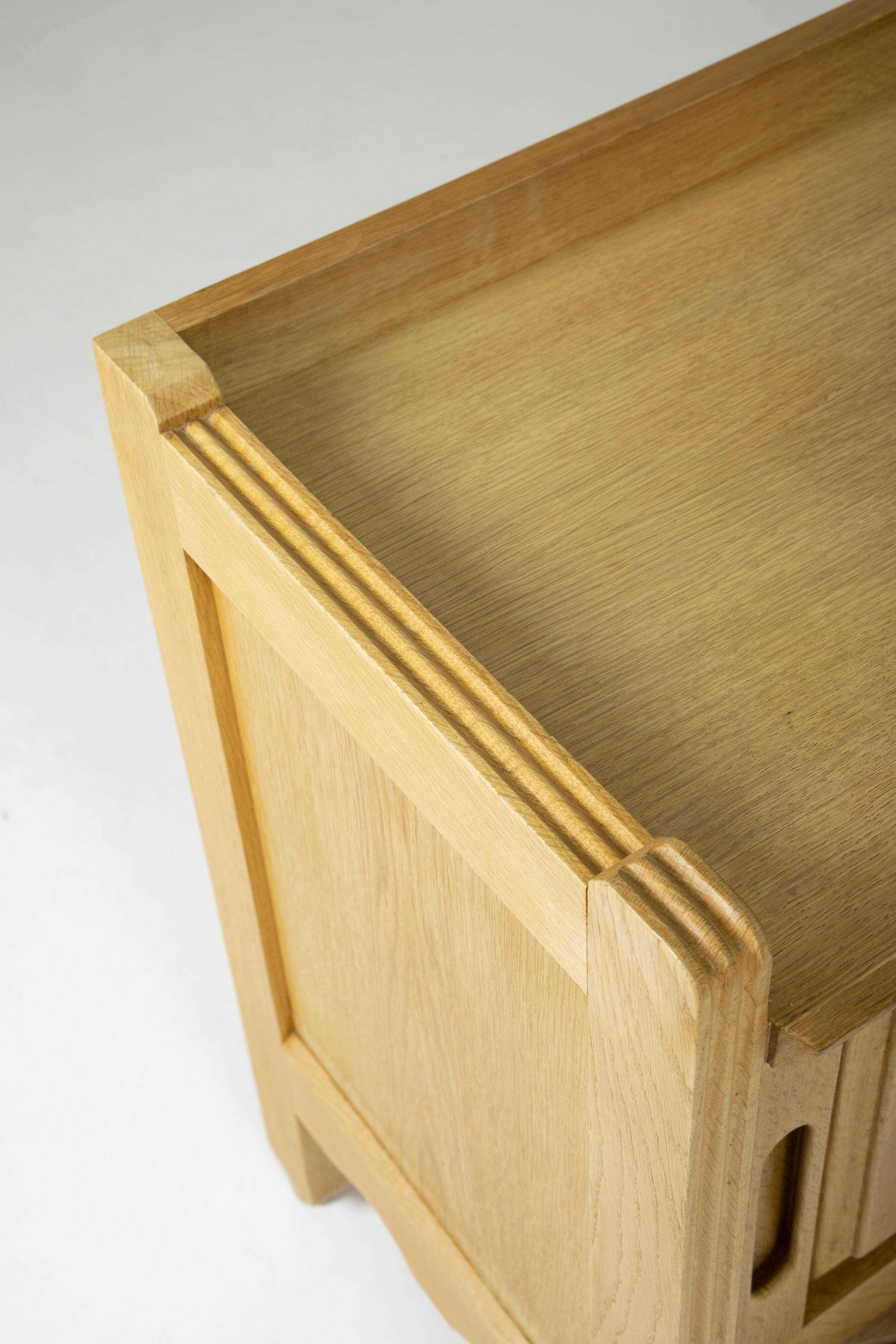 Oak sideboard by Guillerme & Chambron, France 1960s