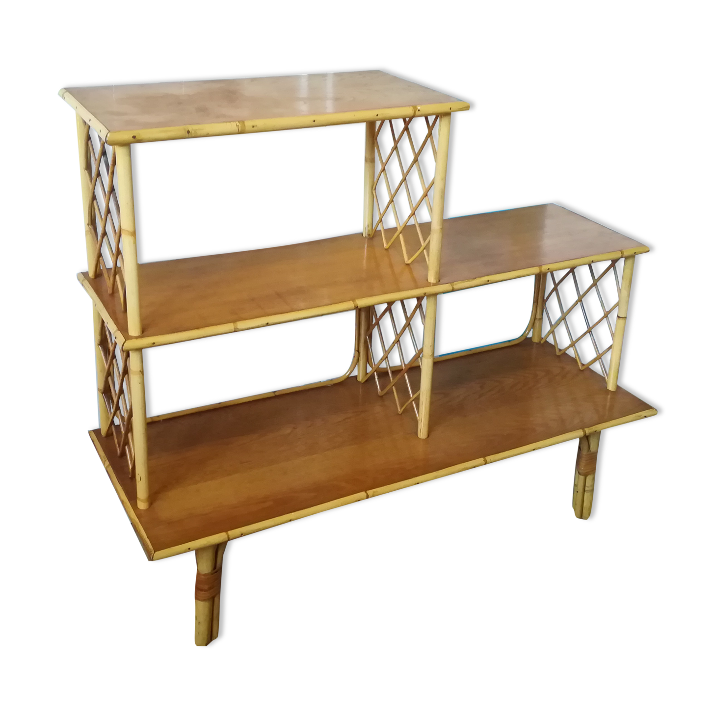 Shelves in rattan