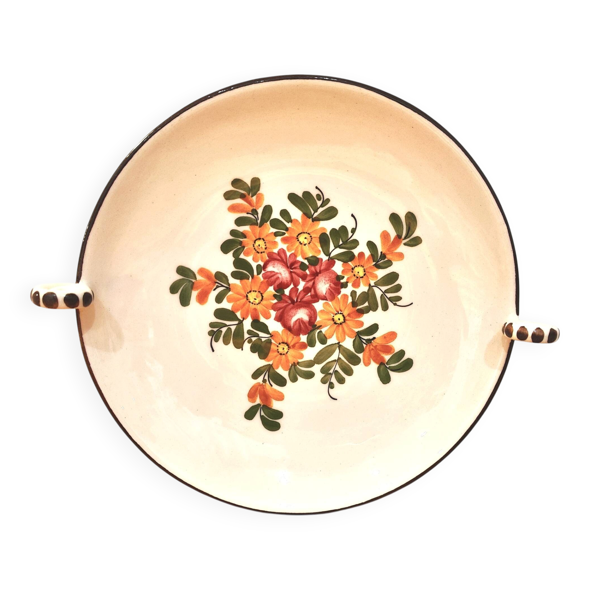 Decorative plate in earthenware