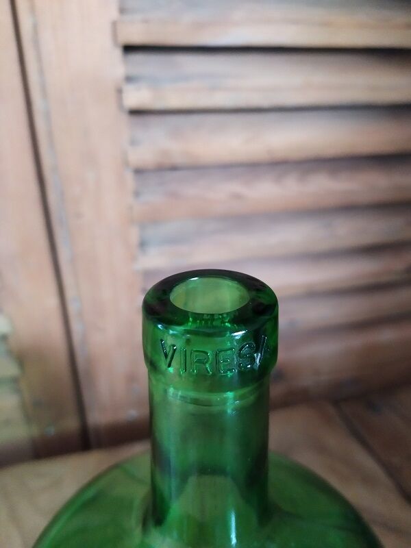 Lady jeanne Dark green Bonbonne Touque Bottle Old Vintage Dp0521008