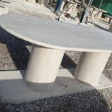 Travertine dining table
