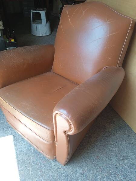 Vintage leather club chair