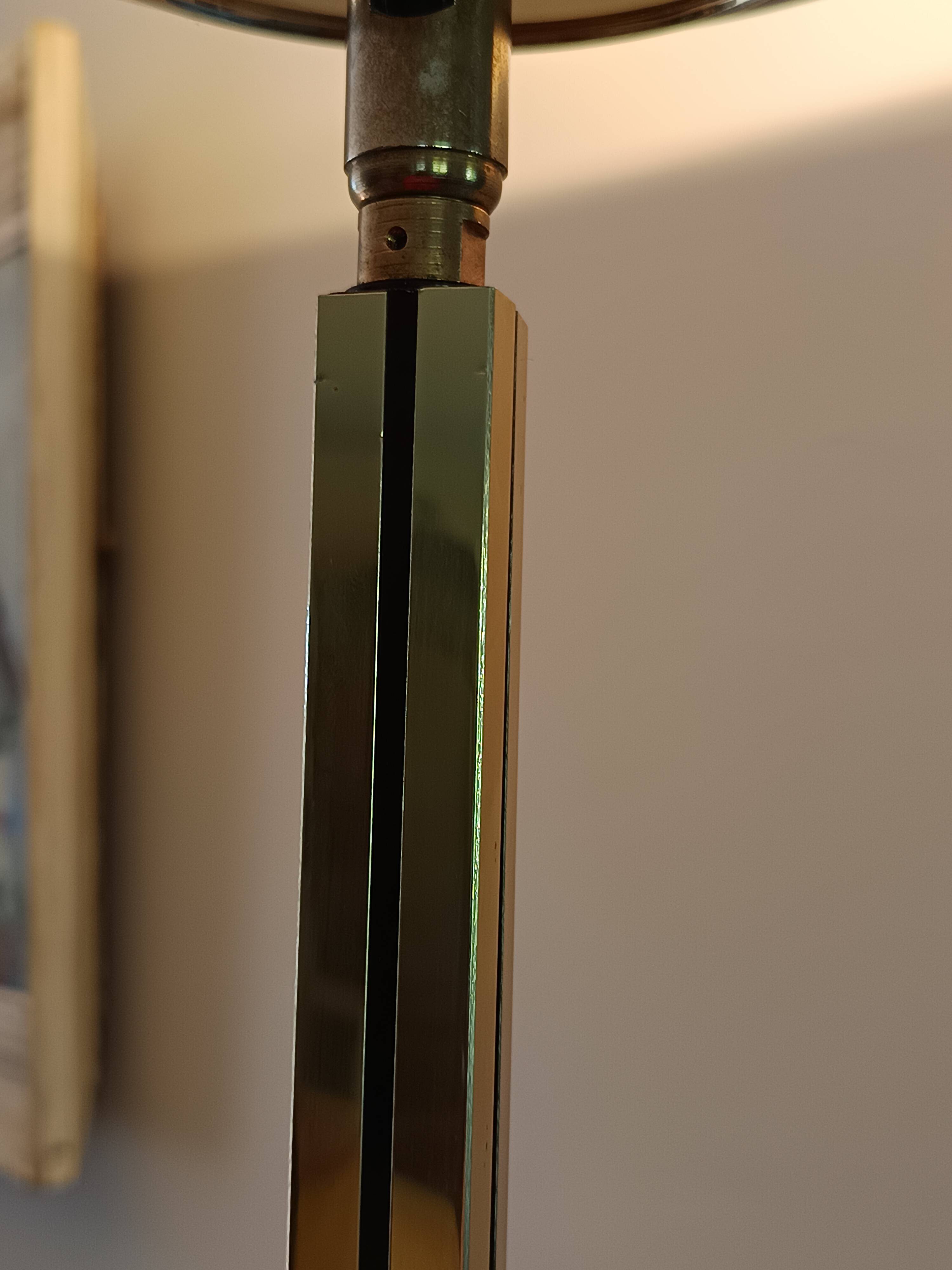 Postmodern design halogen floor lamp with dimmer, Italian, Made in France.