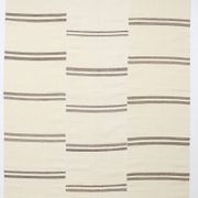 6x9 Cream & Brown Contemporary Vintage Kilim Rug, 184x282Cm