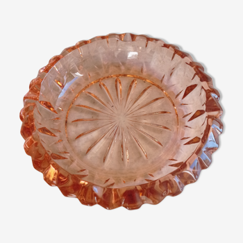 Pink glass ashtray