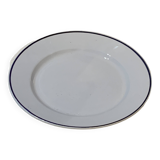 Plat rond en faïence marque hbcm 1930