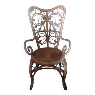 Peacock rattan armchair