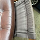 Scandinavian leather and wood armchair Kengu armchair Elsa & Nordahl Solheim- Rykken