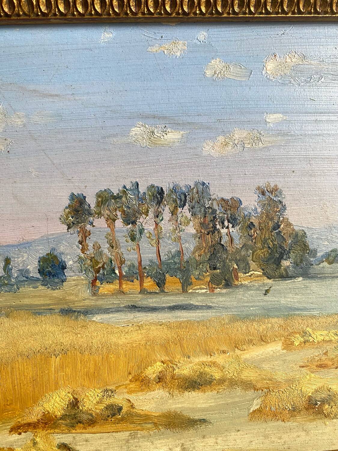 Framed landscape painting