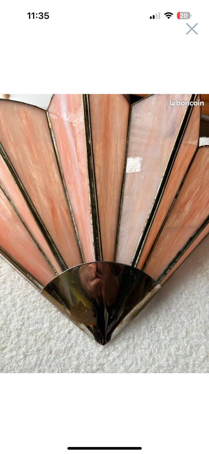 Art deco fan wall light
