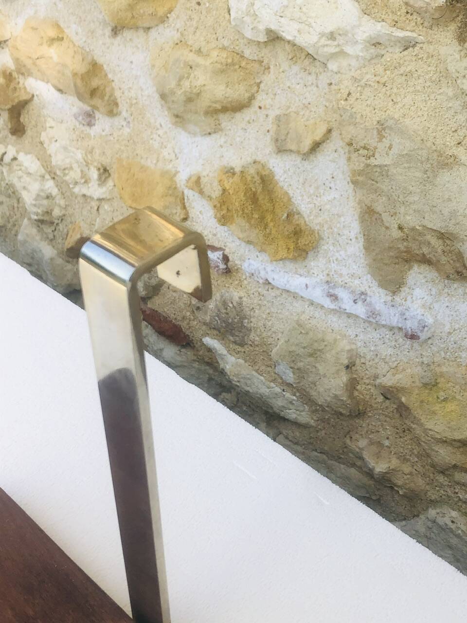 Vintage wall shelf, hanging, metal and wood